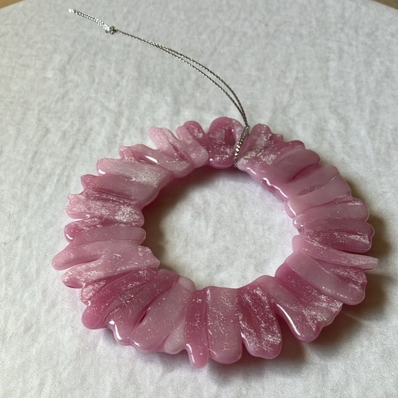 Ornament: Unbranded Christmas Pink Glass Ornament with faux gems - Picture 9 of 16